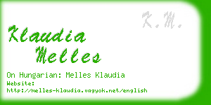 klaudia melles business card